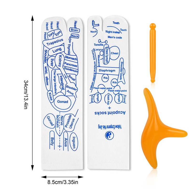 SSKHE Reflexology Socks with Massage Tool Foot Elastic Fiber Massage
