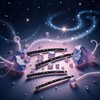 4 forcine per capelli con strass neri, forcine per capelli