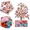 KYEYGWO 7 Chakra Crystal Tree with Agate Slices Resin Base