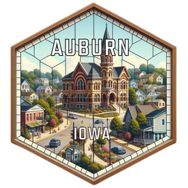 Auburn Iowa Travel Destination Souvenir Vinyl Decal Sticker 2-Inch