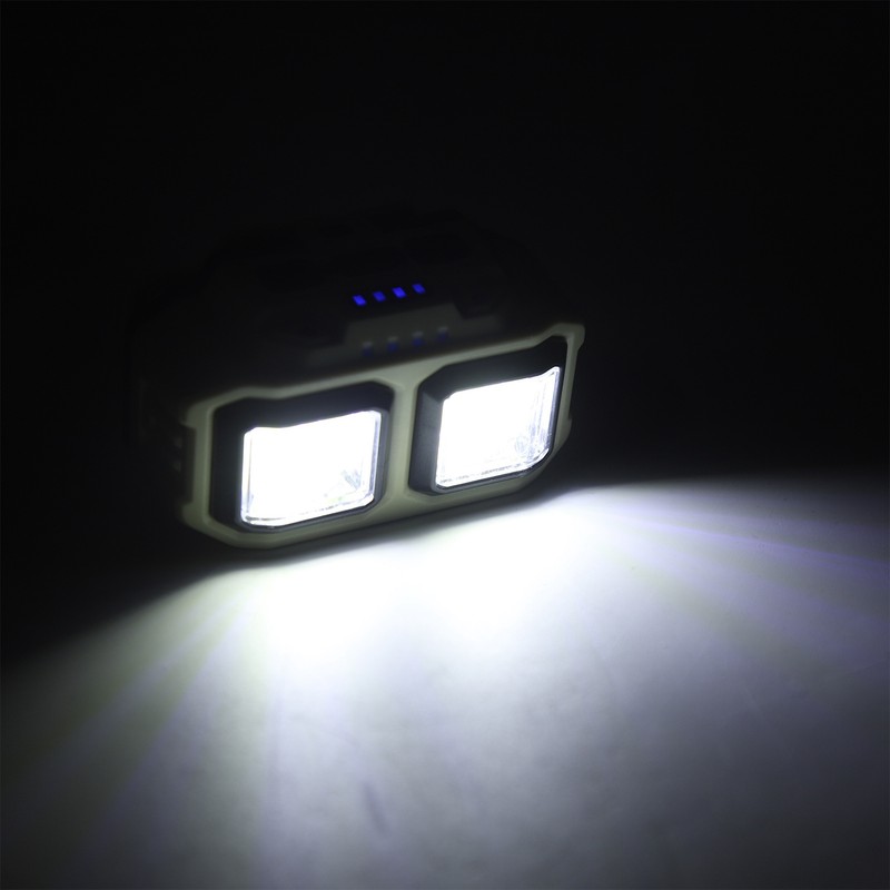 Rechargeable LED Headlamp Motion Sensor USB Charging Multifunction COB Headlamp