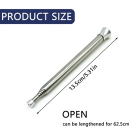 One Piece Outdoor Pocket Fire Bellow Foldable Telescopic Blow Fire Tube Portable Stainless Steel Fire Blower for Outdoor Hiking Camping