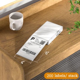SJPACK 4" x 6" Thermal Labels, 200 Fanfold Labels, Direct Thermal Shipping Label Compatible with Nelko, Rollo, Zebra, Brother, Orgbro, Munbyn, Jadens Shipping Label Printer, Commercial Grade