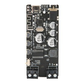 2 Channels Bluetooth 5.0 Stereo Power Amplifier Board Bluetooth Vocal Receiver Amplifier BoardBlack