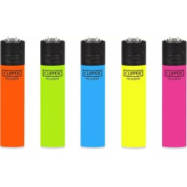 Clipper - Classic Large Reusable Lighter 48 Pack - Solid Flourescent