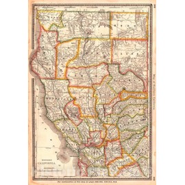 Historic Map - 1883 Northern California - Vintage Wall Art - 16in x 24in