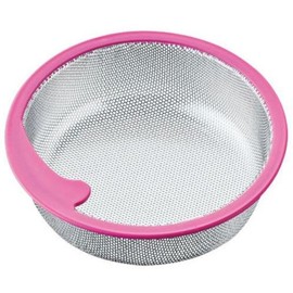 Sink Sink Drain Drainer Drainage Basket Dust Basket Shallow Type 18-8 Stainless Steel Punching Hole Made in Japan Pink Approx. 5.7 x 1.8 inches (144 x 47 mm) Kitchen Basket Kitchen Accessories