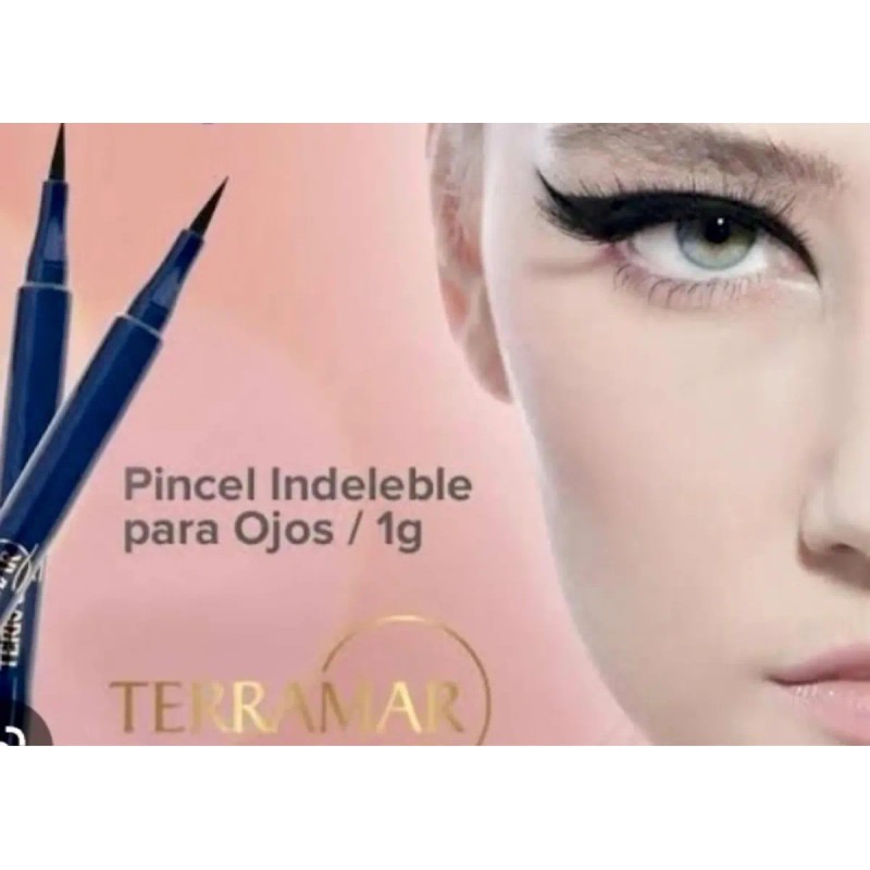Pincel Indeleble Para Ojos Terramar, Negro Mate, 1 Gr.