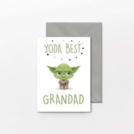 Birthday Card Father's Day Card YODA Best Grandad Grandpa F29