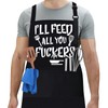 flintronic Funny Cooking Apron Men Women, Waterproof Printed Kitchen Aprons