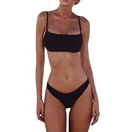 Inception Pro Infinite Beach Suit - Bikini - Bath - Women - Girls - Two Piece - Briefs - Bandeau Bra - Adjustable Straps - Colour White, Black, XL, black