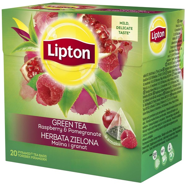Lipton Green Tea Raspberry & Pomegranate (Pack of 3)