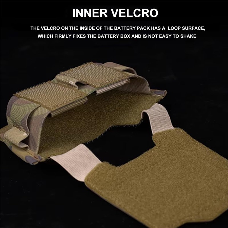 Tactical Helmet Battery Pouch Counterweight Pouch with Hook&Loop