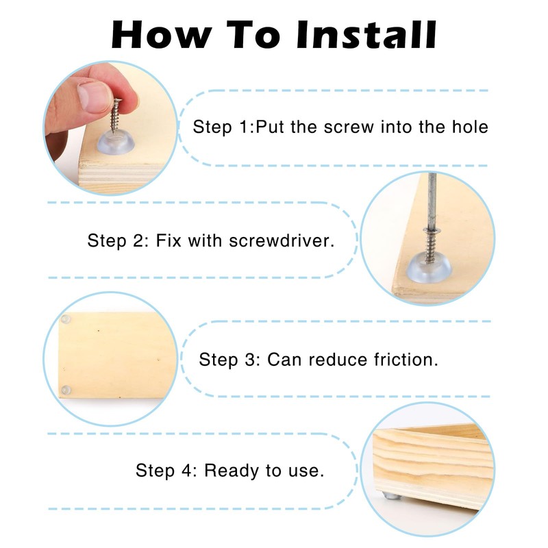 100 Pcs Cutting Board Feet Non Slip, Rubber Pads for