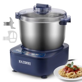 Razorri Electric Dough Maker, 6.5QT Household Dough Mixer with Ferment Function Microcomputer Timing with Stuffing Blade Stainless Steel Bowl for Bread Pizza Noodle