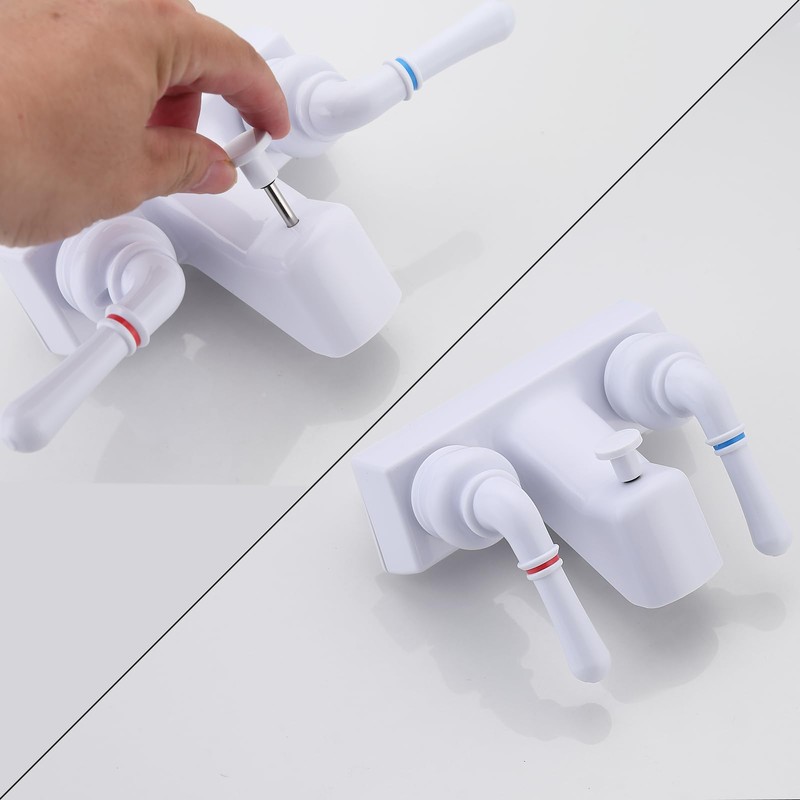 RV Shower Faucet, 4 inch Center-Set Tub/Shower Valve Diverter with