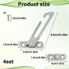 4 Pcs Window Restrictors Locks with Screws Left,Stainless Steel Window
