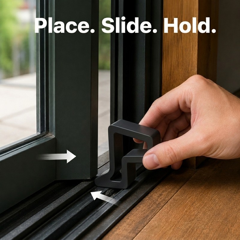 Sliding Door & Window Track Stopper – Tool-Free Security Stop