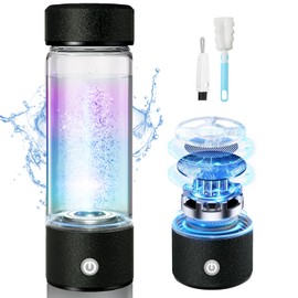 IUHFSIFS 2025 Hydrogen Water Bottle, SPE PEM Technology, SGS Certified - 1680PPB, Hydrogen Water Bottle ROHS Certified, Water Treatment in 3 Minutes, Black