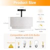 Vexagyle 12.6inch Flush Mount Ceiling Light Fixture,3-Light Modern Close to