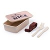 Lunch Box Lunchbox mit Besteck, Rosa – Nice Minimalist Ville