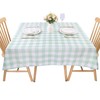 Gingham Tablecloths Polyester 55x55 Inch,Square Checkered Table Cloth Antiwrinkle for
