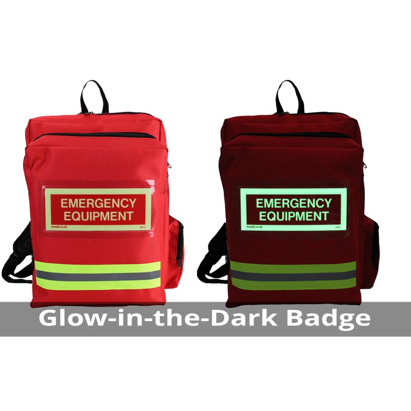 EVAQ8 Emergency Grab Bag Empty Red Rucksack For Storing And