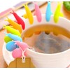 Drhob 6 pcs Exquisite Snail Shape Silicone Tea Bag Holder