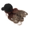 Baseball Cap Wig Women Fashionable Adjustable Hat Synthetic Long Wavy