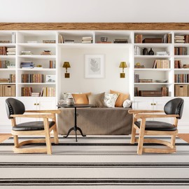 Rugs USA Yarrow Striped Cotton Area Rug, 3x5, Ivory