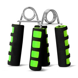 Maveek A shape Foam Handle Hand Grips Gripper Arm Muscle Builder Wrist Resistance Strengthener (Black/Green)