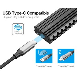 Ineo M.2 NVMe (PCIe) SSD USB 3.2 Gen 2 Tipo C Resistente Militarizado (Picatinny Rail), Interruptor de protección de Escritura Integrado [C2597-NVME]