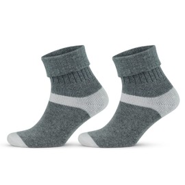 GoWith 2 Pairs Alpaca Wool Socks for Men/Women, Norwegian Warm Winter Sock, Thermal Crew Boot Sock, Unisex Heated Socks