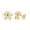 14k REAL Yellow Gold Butterfly Stud Earrings (10 x 8