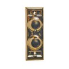 Lee Electric #BC203 Brass Wired Classic Two Gang Family Unlighted Push Button With Black Button For Bell
