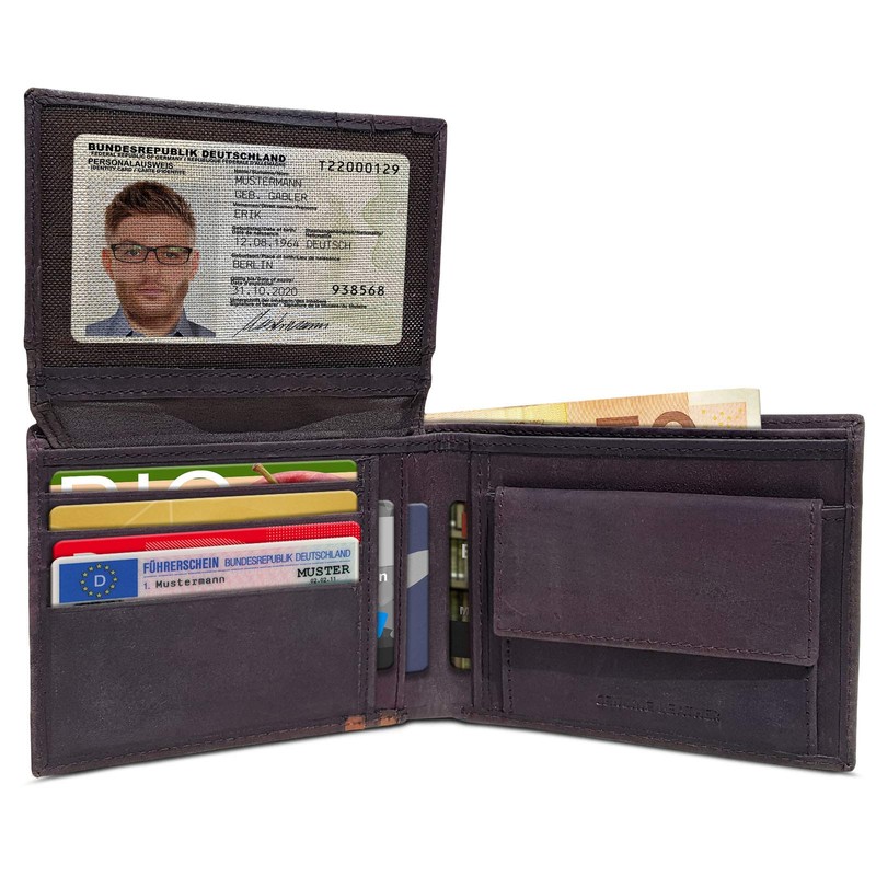 ROYALZ Leather Wallet for Men Vintage Wallet 8 Card Slots