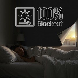 Blackout Window Cover, Portable DIY Window Blinds,Travel Blackout Curtains for Baby Nursery, Bedroom, Dorm Room and Media Room (Black 118"x57")