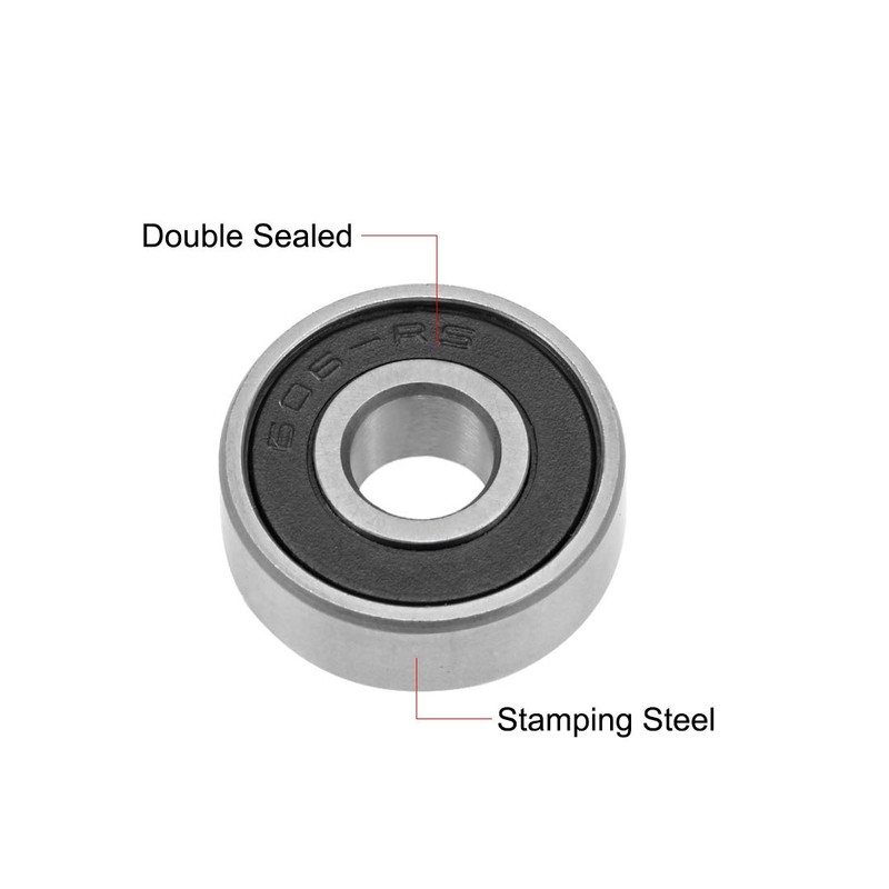 sourcing map 605-608 ABEC-3 Bearings 606-2RS 2Qty
