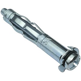 AERZETIX - C49950 - Set of 25 - Expansion Dowels - Cavity Dowels - Diameter 12 x 65 mm - for Hollow Plasterboard - with Screw M6 x 72 mm - for Drywall Fixing