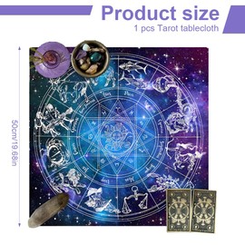 LQIOACU 1 x Altar Accessories, Tarot Cloth, Esoteric Decoration, Altar Cloth for Rituals, Esoteric Accessories, for Tarot Cards and Pendulums