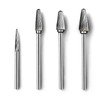 Luo ke 4 Pcs Aluminum Cutting Burr - 3/32 Inch