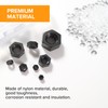 Lyeteung 200 PCS M2/M2.5/M3/M4/M5/M6/M8/M10 Metric Thread Hexagon Fastener, Nylon Hex
