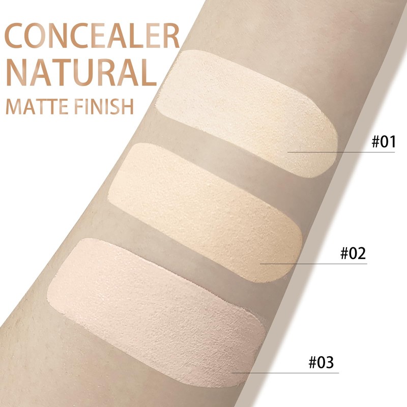 BEFIVECOK Liquid Concealer Makeup, Full Coverage Cream Face Concealer with