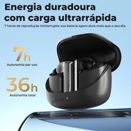 DQDV Audifonos Inalambricos Hi-Res Audio con ANC Híbrido (Cancelación Activa de Ruido hasta 52dB), 36 Horas de Batería, Bluetooth 6, Compatibles con iOS y Android (Negro)