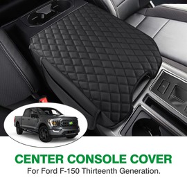 Shademax Custom Fit for Center Console Cover 2015-2020 Ford F-150 F150 / 2017-2022 F250 F350 F450 /2018-2024 Expedition Accessories Armrest Cover Cushion Pad Armrest Seat Box Protector