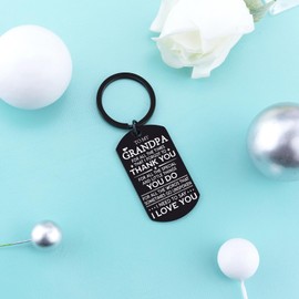 Davrock Grandpa Stocking Stuffers for Men Adults Ideas Christmas Gifts From Grandson Granddaughter Granddad Keychain For Men Best Grandpa