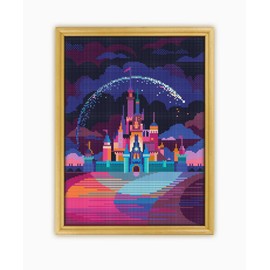 Disneyland CS118-2 - Kit de punto de cruz contado #2 Prime. Juego de hilos, agujas, tela AIDA, enhebrador de agujas, cortacéspedes bordados y patrón de color impreso en el interior.