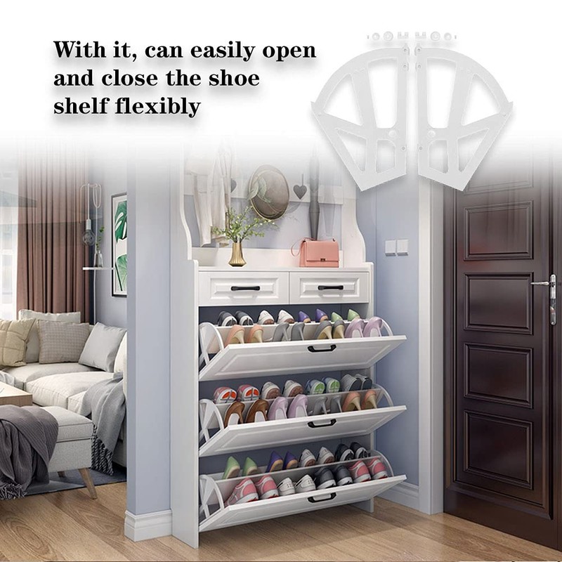 AIXITONG 1 Pair Shoe Cabinet Shelf Home Plastic Hollowed Two