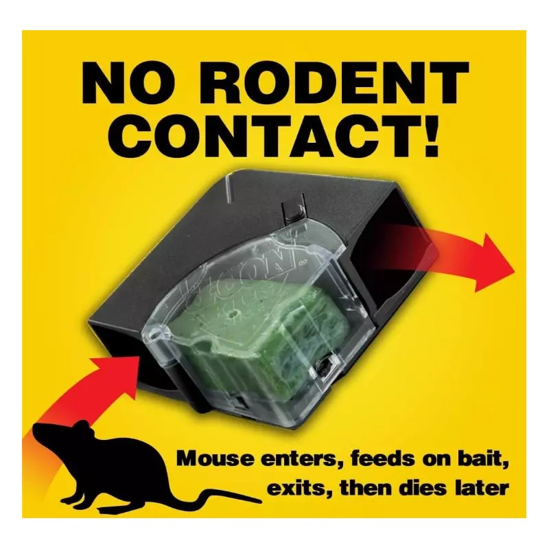 d-CON Refillable Corner Fit Mouse Bait Station, 1 Trap +