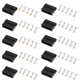 EMSea 10x Sata Power Female 3811 18awg - 0.75mm? Computer Power Supply Connector with Gold Plated Crimp Pins